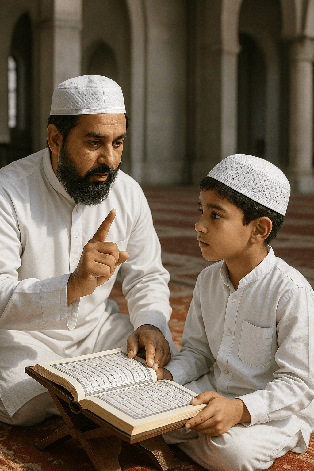 Students learning Quran